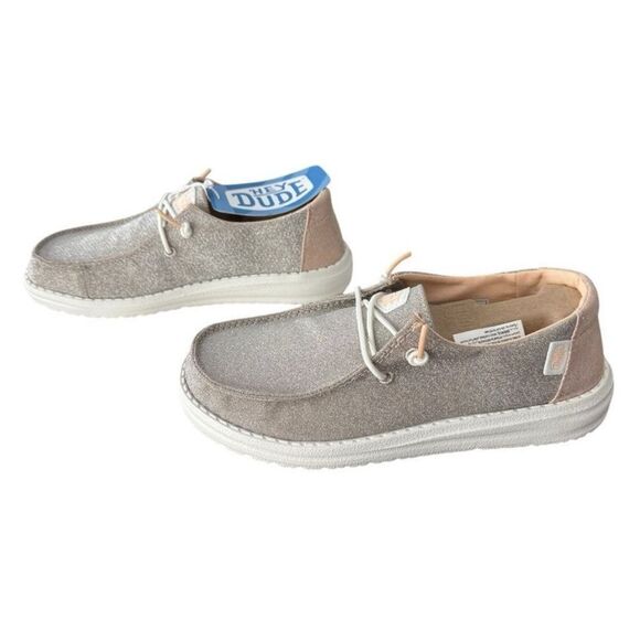 Hey Dude Wendy Rose Gold Metallic Youth Big Kids Size J4 - Picture 6 of 15